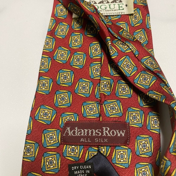 Vintage Men’s Silk Tie Adams Row - Picture 2 of 7